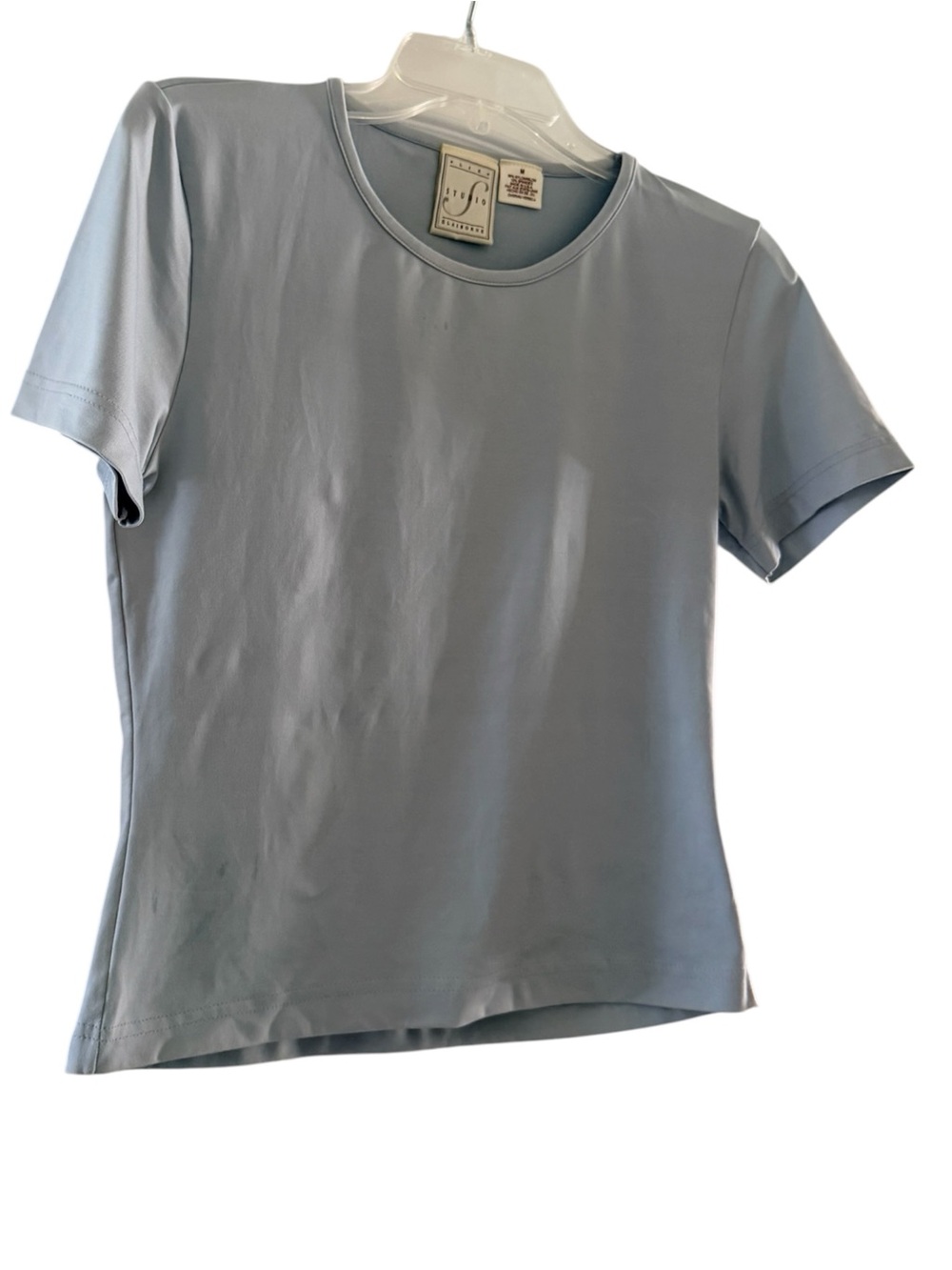 Claiborne Light Blue Short Sleeve Crewneck Tee